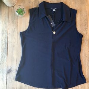 Tommy Hilfiger Navy Zip Tank NWT